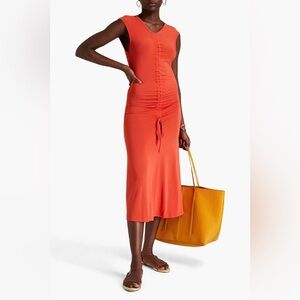 Paul Smith Flared Ruched Jersey Midi Dress